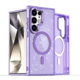 For Samsung Galaxy S24 Ultra 5G Glitter MagSafe Shockproof Phone Case(Purple)