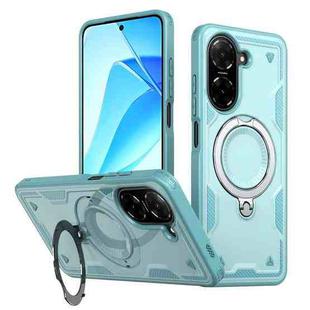 For Redmi A5 4G 171.7mm / Poco C71 PC Hybrid TPU Armor MagSafe Ring Holder Phone Case(Light Blue)