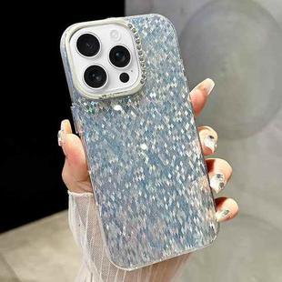 For iPhone 16 Pro Mosaic Diamond Texture PC Hybrid TPU Phone Case(Blue)