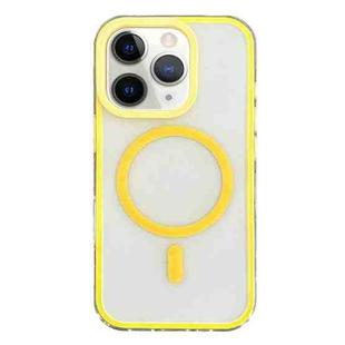 For iPhone 12 Pro Frosted MagSafe PC Phone Case(Yellow)