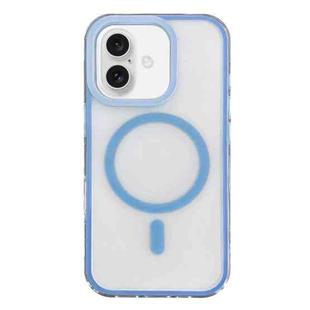 For iPhone 16 Plus Frosted MagSafe PC Phone Case(Blue)