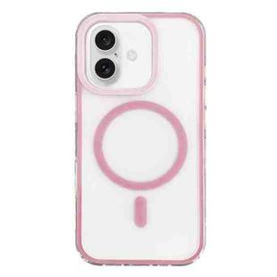 For iPhone 16 Plus Frosted MagSafe PC Phone Case(Pink)