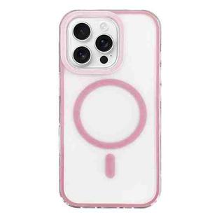 For iPhone 16 Pro Frosted MagSafe PC Phone Case(Pink)