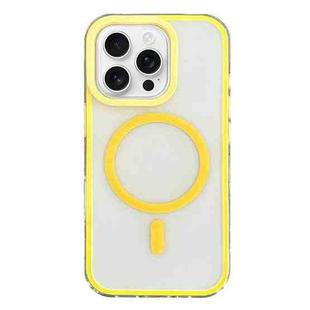 For iPhone 16 Pro Max Frosted MagSafe PC Phone Case(Yellow)