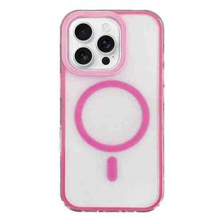 For iPhone 16 Pro Max Frosted MagSafe PC Phone Case(Rose Red)