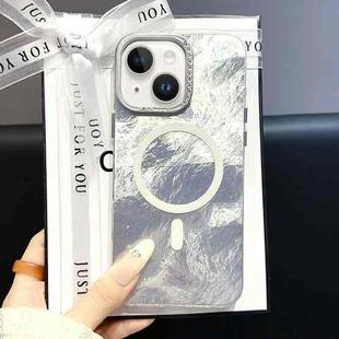 For iPhone 13 Tinfoil Texture MagSafe PC Phone Case(Silver)