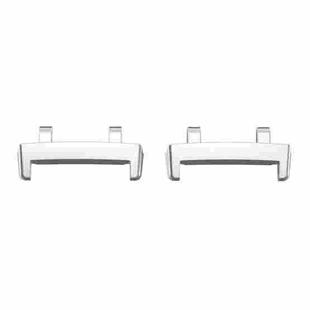 For Amazfit T-Rex 3 1 Pair Metal Head Adapter Watch Band Connector With Removal Tool(Silver)