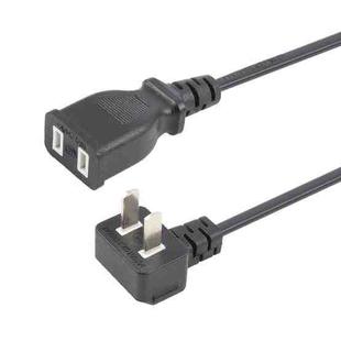 US Plug Computer PC Power 2 Pin Extension Cord, Length:1.5m(Black)