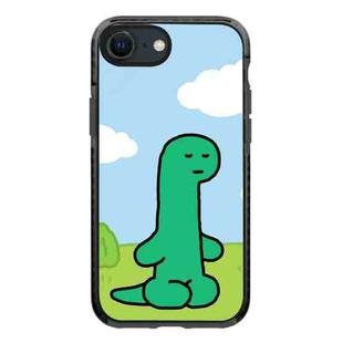 For iPhone 7 / 8 / SE 2020 2022 Simple Illustration Pattern Full Coverage Phone Case(Green Dinosaur C)