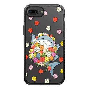 For iPhone 7 Plus / 8 Plus Simple Illustration Pattern Full Coverage Phone Case(Smiling Shark C)