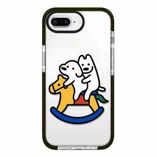 For iPhone 7 Plus / 8 Plus Simple Illustration Pattern Full Coverage Phone Case(Puppy C)