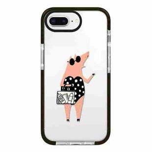 For iPhone 7 Plus / 8 Plus Simple Illustration Pattern Full Coverage Phone Case(Piglet)