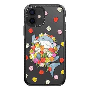 For iPhone 11 Simple Illustration Pattern Full Coverage Phone Case(Smiling Shark C)