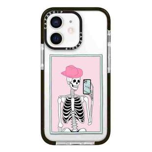 For iPhone 11 Simple Illustration Pattern Full Coverage Phone Case(Skull B)