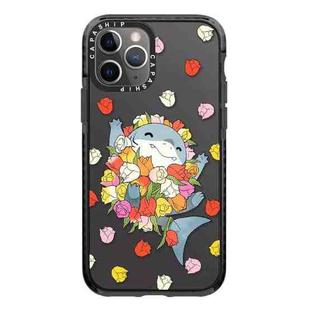 For iPhone 11 Pro Max Simple Illustration Pattern Full Coverage Phone Case(Smiling Shark C)