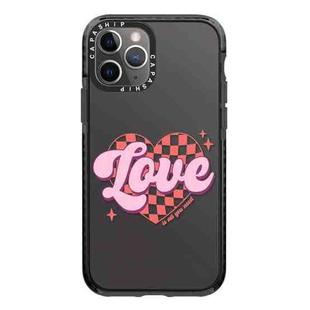For iPhone 11 Pro Max Simple Illustration Pattern Full Coverage Phone Case(Love Words B)