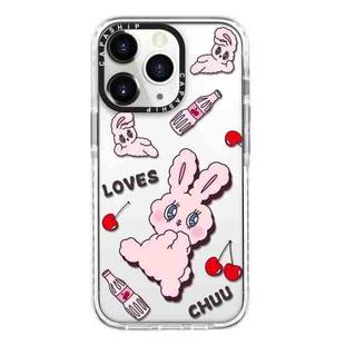 For iPhone 11 Pro Max Simple Illustration Pattern Full Coverage Phone Case(Rabbit A)