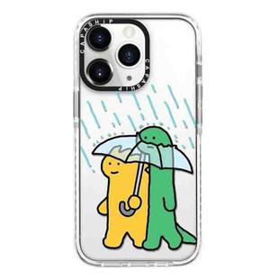 For iPhone 11 Pro Max Simple Illustration Pattern Full Coverage Phone Case(Green Dinosaur B)