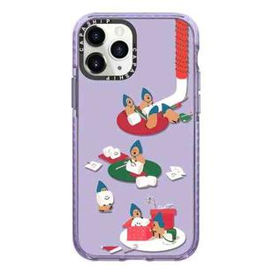For iPhone 11 Pro Max Simple Illustration Pattern Full Coverage Phone Case(Marshmallow Bear C)