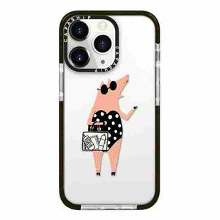 For iPhone 11 Pro Max Simple Illustration Pattern Full Coverage Phone Case(Piglet)