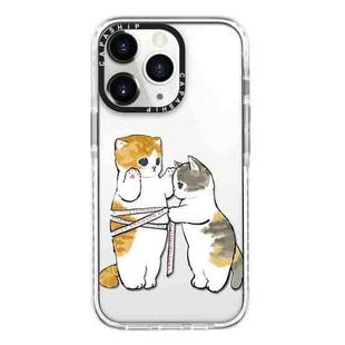 For iPhone 11 Pro Max Simple Illustration Pattern Full Coverage Phone Case(Weight Loss Cat B)