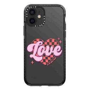For iPhone 12 mini Simple Illustration Pattern Full Coverage Phone Case(Love Words B)