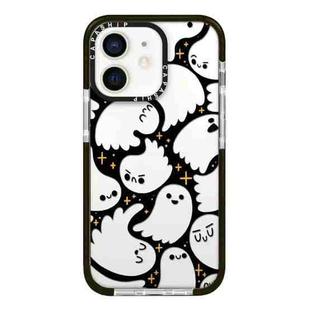For iPhone 12 mini Simple Illustration Pattern Full Coverage Phone Case(Ghost B)
