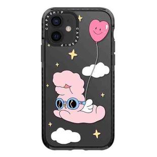 For iPhone 12 mini Simple Illustration Pattern Full Coverage Phone Case(Rabbit C)