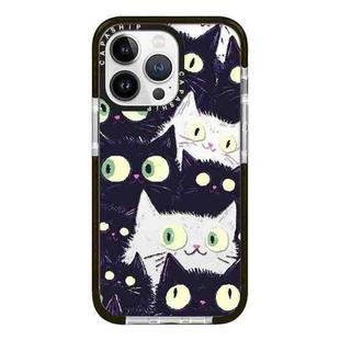 For iPhone 12 Pro Simple Illustration Pattern Full Coverage Phone Case(Cat)