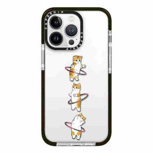 For iPhone 12 Pro Simple Illustration Pattern Full Coverage Phone Case(Weight Loss Cat A)