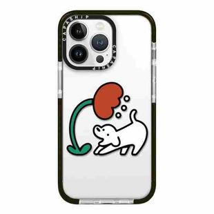 For iPhone 12 Pro Max Simple Illustration Pattern Full Coverage Phone Case(Puppy A)