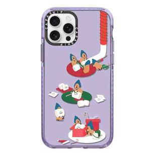 For iPhone 12 Pro Max Simple Illustration Pattern Full Coverage Phone Case(Marshmallow Bear C)