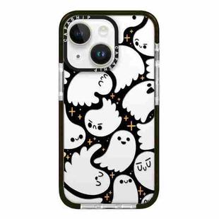 For iPhone 13 Simple Illustration Pattern Full Coverage Phone Case(Ghost B)