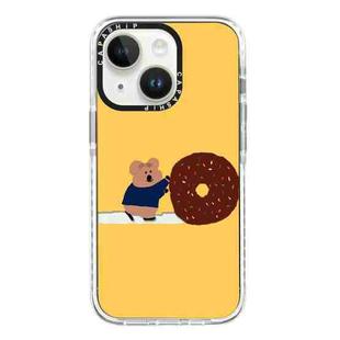 For iPhone 13 Simple Illustration Pattern Full Coverage Phone Case(Marshmallow Bear B)