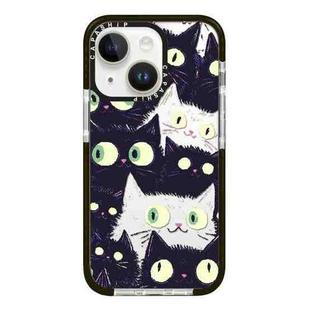 For iPhone 13 mini Simple Illustration Pattern Full Coverage Phone Case(Cat)