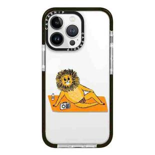 For iPhone 13 Pro Simple Illustration Pattern Full Coverage Phone Case(Summer Lion)