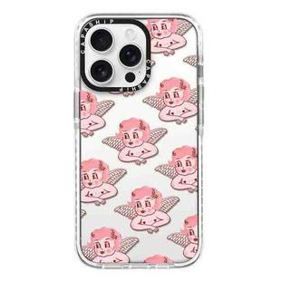 For iPhone 13 Pro Max Simple Illustration Pattern Full Coverage Phone Case(Pink Angel)