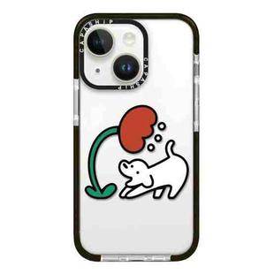 For iPhone 14 Simple Illustration Pattern Full Coverage Phone Case(Puppy A)