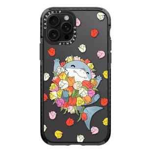 For iPhone 14 Pro Simple Illustration Pattern Full Coverage Phone Case(Smiling Shark C)