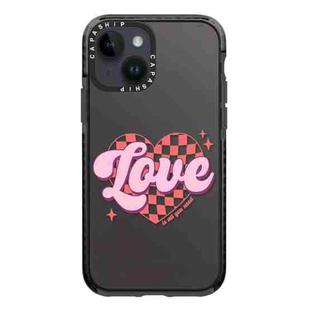 For iPhone 15 Plus Simple Illustration Pattern Full Coverage Phone Case(Love Words B)