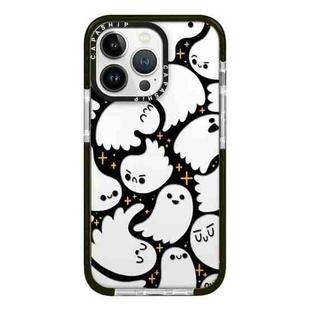 For iPhone 15 Pro Simple Illustration Pattern Full Coverage Phone Case(Ghost B)