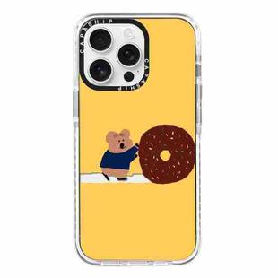 For iPhone 15 Pro Simple Illustration Pattern Full Coverage Phone Case(Marshmallow Bear B)