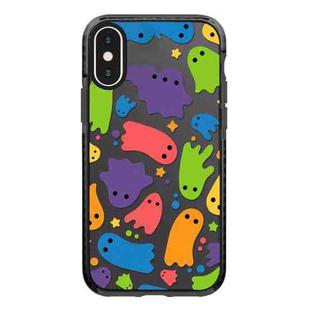 For iPhone X / XS Simple Illustration Pattern Full Coverage Phone Case(Ghost A)