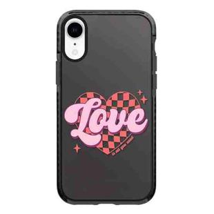 For iPhone XR Simple Illustration Pattern Full Coverage Phone Case(Love Words B)