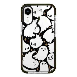 For iPhone XR Simple Illustration Pattern Full Coverage Phone Case(Ghost B)