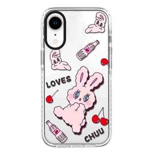 For iPhone XR Simple Illustration Pattern Full Coverage Phone Case(Rabbit A)