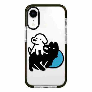 For iPhone XR Simple Illustration Pattern Full Coverage Phone Case(Puppy B)