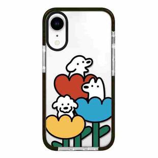 For iPhone XR Simple Illustration Pattern Full Coverage Phone Case(Puppy D)