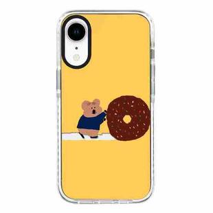 For iPhone XR Simple Illustration Pattern Full Coverage Phone Case(Marshmallow Bear B)