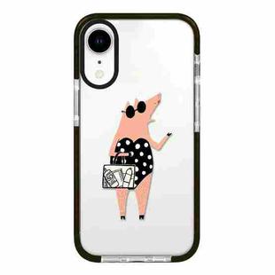 For iPhone XR Simple Illustration Pattern Full Coverage Phone Case(Piglet)